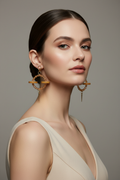 Elegant Model Wearing Earrings
