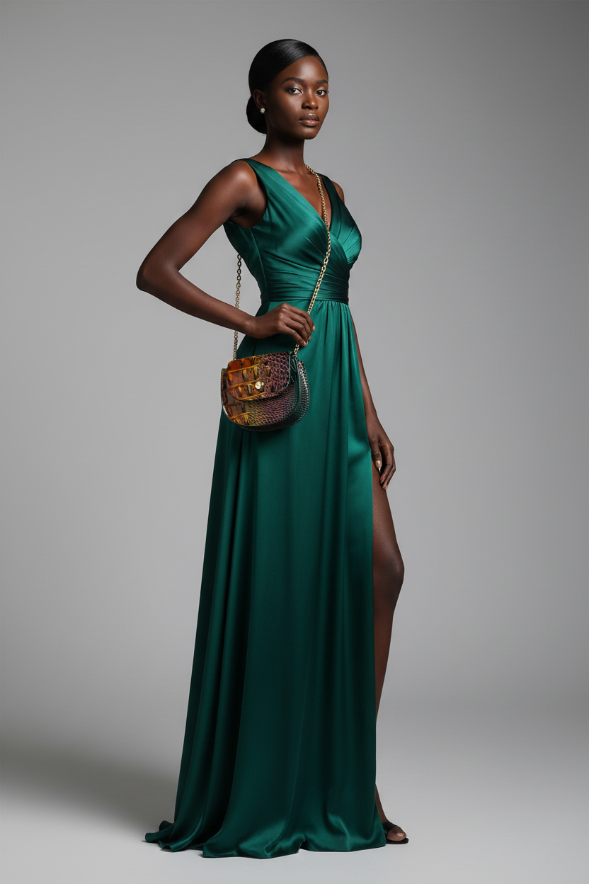 Elegant Model with Croc Crossbody