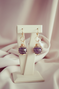 Elegant semi-precious stone earrings