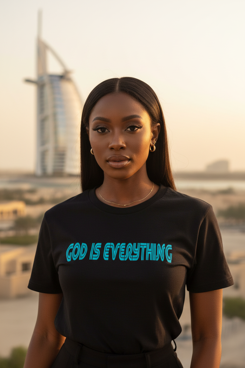 God Is Everything Tee – Dubai Elegant Editorial