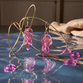 Pink Chain Link Earrings - Spectacular Artistic Shot